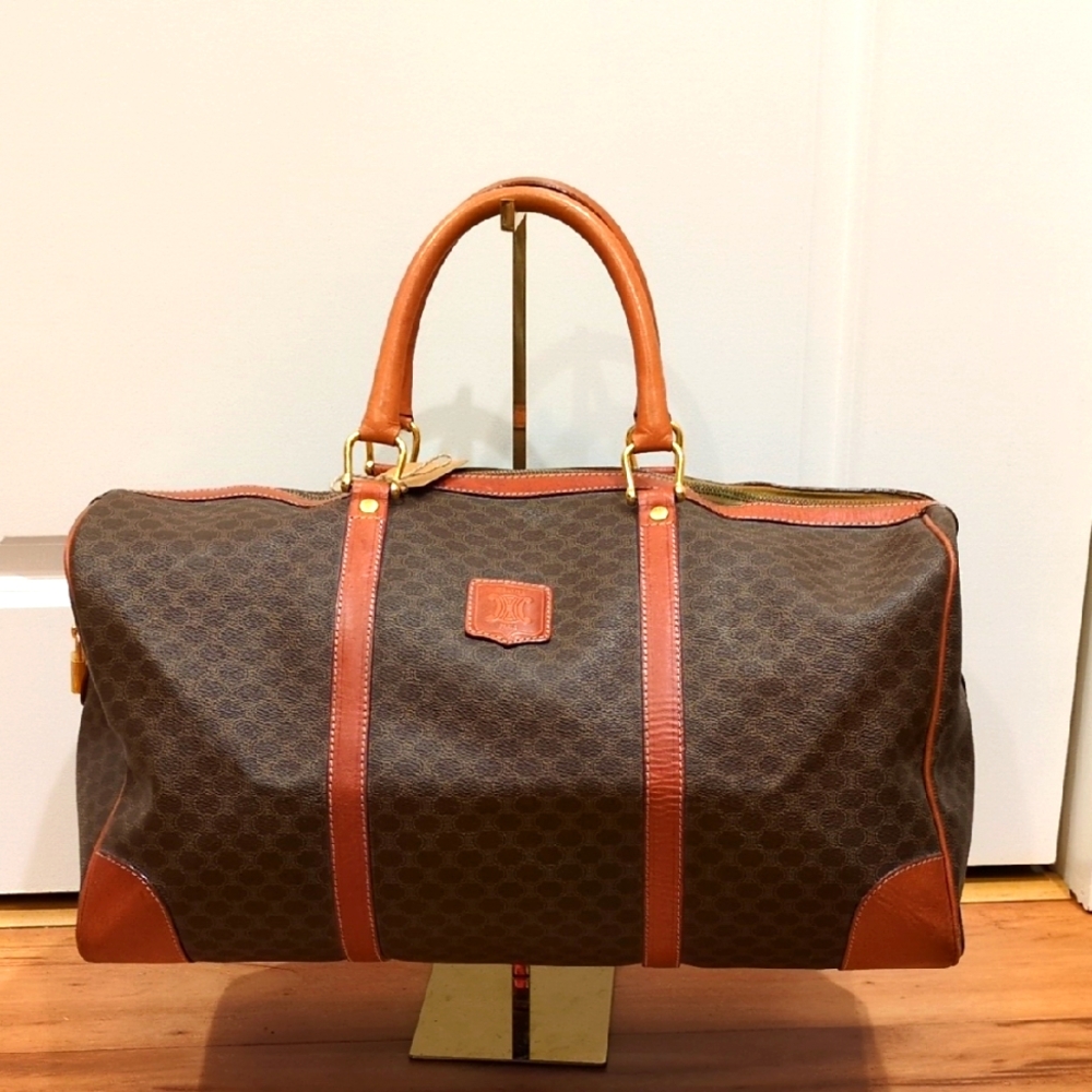 Celine GUC Boston Travel Macadam Bag 18 In (45cm)
